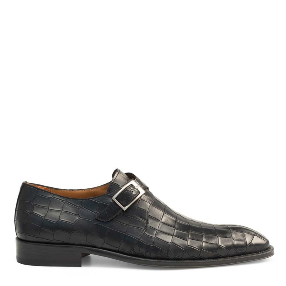 MEZLAN Men's Black Crocodile Pattern Dress Shoes Sz 13 NWT